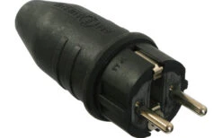 Schutzkontakt-Stecker Vollgummi
