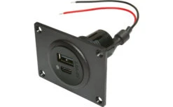 Power USB-C/A Doppelsteckdose EV Mit Montageplatte 12-24V