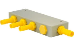 Lilie WeißGELB Wasserverteilerblock 3 Abgänge