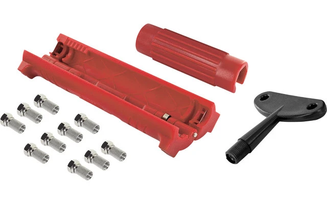 InnTec F-Stecker Montageset Mit Abisolierer Und Aufdrehhilfe 3 InnTec F-Stecker Montageset Mit Abisolierer Und Aufdrehhilfe
