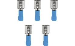 InnTec Flachsteckhülsen Blau 6,3 Mm (5er Set)