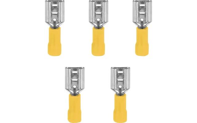 InnTec Flachsteckhülsen Gelb 6,3 Mm (5er Set) 4 InnTec Flachsteckhülsen Gelb 6,3 Mm (5er Set) – Bild 2