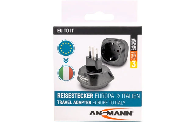 Ansmann Reisestecker / Adapter EU To IT 7 Ansmann Reisestecker / Adapter EU To IT – Bild 5