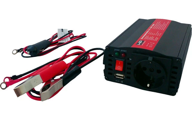 HP Spannungswandler 12 V Auf 230 V Mit Batterieklemmen Und 12 V - Stecker 300 - 600 W 3 HP Spannungswandler 12 V Auf 230 V Mit Batterieklemmen Und 12 V - Stecker 300 - 600 W