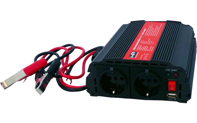 HP Spannungswandler 12 V Auf 230 V Mit Batterieklemmen Und 12 V - Stecker 300 - 600 W 4 HP Spannungswandler 12 V Auf 230 V Mit Batterieklemmen Und 12 V - Stecker 300 - 600 W – Bild 2