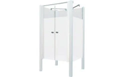 Breuer Exo Set Gartendusche / Outdoordusche Geschlossen Mit Pendeltür Weiß