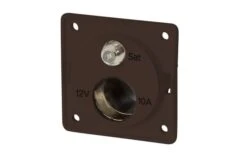 Kombisteckdose 12V+ SAT Braun