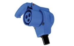 CEE-Winkelkupplung 3-polig Mit Integrierte Schutzkontakt-Steckdose