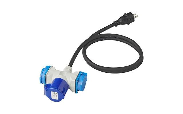 PAT Adapterkabel 150 Cm 3 X 2,5 Mm² Von Schuko Stecker Nach 1x CEE Und 2x Schuko Steckdose 3 PAT Adapterkabel 150 Cm 3 X 2,5 Mm² Von Schuko Stecker Nach 1x CEE Und 2x Schuko Steckdose