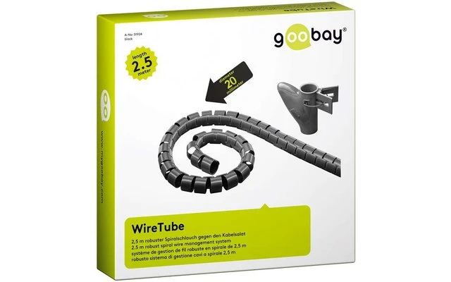 Goobay CM WireTube Kabelkanal 2,5 M Schwarz 5 Goobay CM WireTube Kabelkanal 2,5 M Schwarz – Bild 3