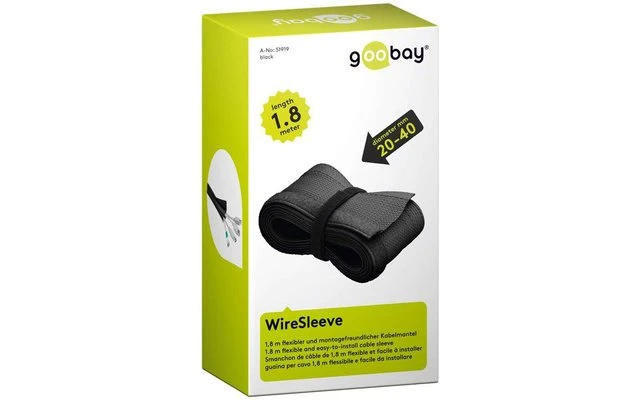 Goobay CM WireSleeve Kabelmantel 1,8 M Silber 4 Goobay CM WireSleeve Kabelmantel 1,8 M Silber – Bild 2
