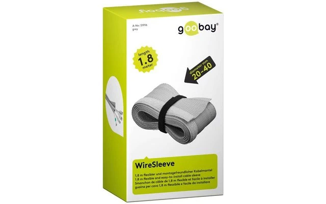 Goobay CM WireSleeve Kabelmantel 1,8 M Silber 6 Goobay CM WireSleeve Kabelmantel 1,8 M Silber – Bild 4