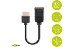 Goobay HDMI 2.0b Flexadapter STD Sw HDMI Flexadapter 0,10 M 10 Goobay HDMI 2.0b Flexadapter STD Sw HDMI Flexadapter 0,10 M -Reich || Truma || Dometic Verkaufsgeschäft 443831 3311250
