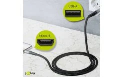 Goobay DAT Micro USB Auf USB-A Textilkabel 0,5 M 13 Goobay DAT Micro USB Auf USB-A Textilkabel 0,5 M -Reich || Truma || Dometic Verkaufsgeschäft 446720 3309657