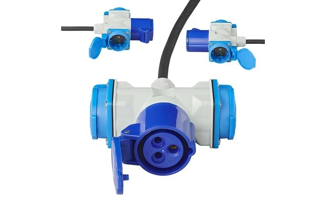 PAT Adapterkabel 150 Cm 3 X 2,5 Mm² Von Schuko Stecker Nach 1x CEE Und 2x Schuko Steckdose 7 PAT Adapterkabel 150 Cm 3 X 2,5 Mm² Von Schuko Stecker Nach 1x CEE Und 2x Schuko Steckdose – Bild 5