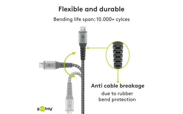 Goobay DAT Micro USB Auf USB-A Textilkabel 0,5 M 8 Goobay DAT Micro USB Auf USB-A Textilkabel 0,5 M – Bild 6