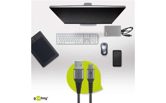 Goobay DAT USB-C Auf USB-A Textilkabel 0,5 M 8 Goobay DAT USB-C Auf USB-A Textilkabel 0,5 M – Bild 6