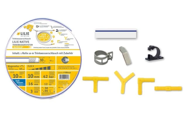 Lilie Trinkwasserschlauch Set 10 X 16 Mm 3 Lilie Trinkwasserschlauch Set 10 X 16 Mm