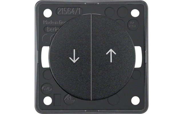 Berker Integro Jalousie-Serientaster Mit Aufdruck Symbol Pfeile Anthrazit Matt 4 Berker Integro Jalousie-Serientaster Mit Aufdruck Symbol Pfeile Anthrazit Matt – Bild 2