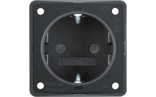 Berker Integro Steckdose Schutzkontakt Mit Erhöhtem Berührungsschutz Anthrazit Matt 5 Berker Integro Steckdose Schutzkontakt Mit Erhöhtem Berührungsschutz Anthrazit Matt – Bild 3