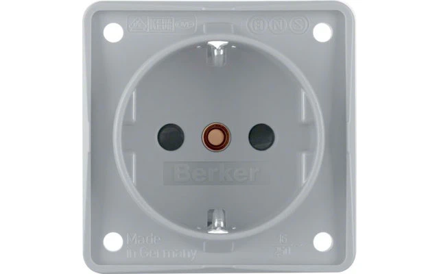Berker Integro Steckdose Schutzkontakt 3-Pol Mit Erhöhtem Berührungsschutz Grau Matt 4 Berker Integro Steckdose Schutzkontakt 3-Pol Mit Erhöhtem Berührungsschutz Grau Matt – Bild 2