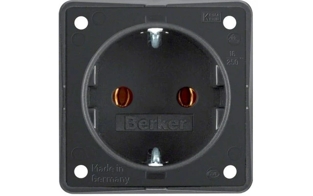 Berker Integro Steckdose Schutzkontakt Mit Steckklemmen Schwarz Matt 5 Berker Integro Steckdose Schutzkontakt Mit Steckklemmen Schwarz Matt – Bild 3