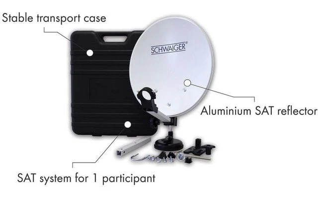 SAT-Anlage Im Koffer, 35 Cm Single LNB 4 SAT-Anlage Im Koffer, 35 Cm Single LNB – Bild 2