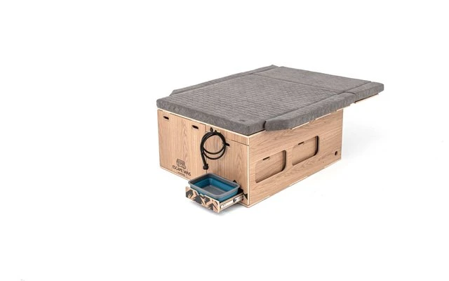 Escape Vans Tour Box XL Klapptisch / Bett / Schublade Box VW Caravelle / Multivan / Transporter T6 / T6.1 Oak 3 Escape Vans Tour Box XL Klapptisch / Bett / Schublade Box VW Caravelle / Multivan / Transporter T6 / T6.1 Oak