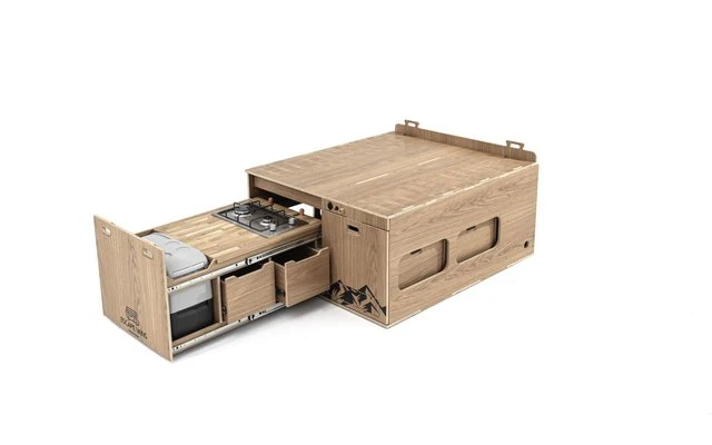 Escape Vans Tour Box XL Klapptisch / Bett / Schublade Box VW Caravelle / Multivan / Transporter T6 / T6.1 Oak 5 Escape Vans Tour Box XL Klapptisch / Bett / Schublade Box VW Caravelle / Multivan / Transporter T6 / T6.1 Oak – Bild 3