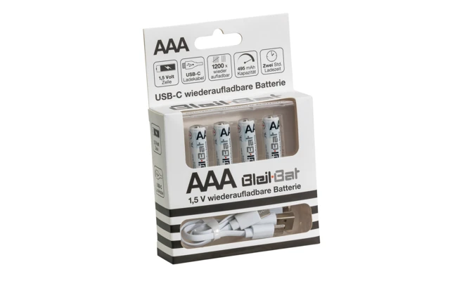 Bleil Wiederaufladbare Li-ion AA Batterie 1,5 V 4 Stück 1.600 MAh 4 Bleil Wiederaufladbare Li-ion AA Batterie 1,5 V 4 Stück 1.600 MAh – Bild 2