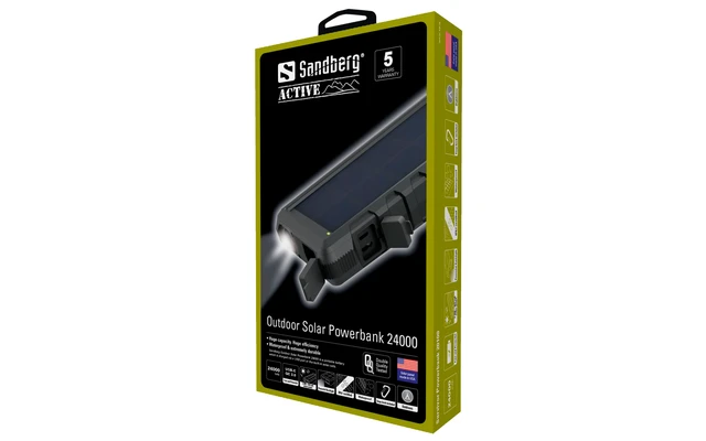 Sandberg 420-38 Outdoor Solar Powerbank Schwarz 24000 MAh 3 Sandberg 420-38 Outdoor Solar Powerbank Schwarz 24000 MAh