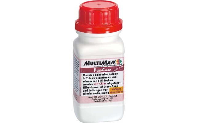 MultiMan PuroChlor Frischwasser Desinfektion 100g Für 1000 Liter 3 MultiMan PuroChlor Frischwasser Desinfektion 100g Für 1000 Liter