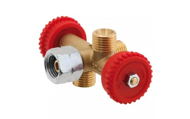 GOK Gasventil 3 Fach Verteiler 3 GOK Gasventil 3 Fach Verteiler