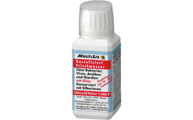 MultiMan ChloroSil Frischwasser Desinfektion Pulver 100g Für 1000 Liter 3 MultiMan ChloroSil Frischwasser Desinfektion Pulver 100g Für 1000 Liter