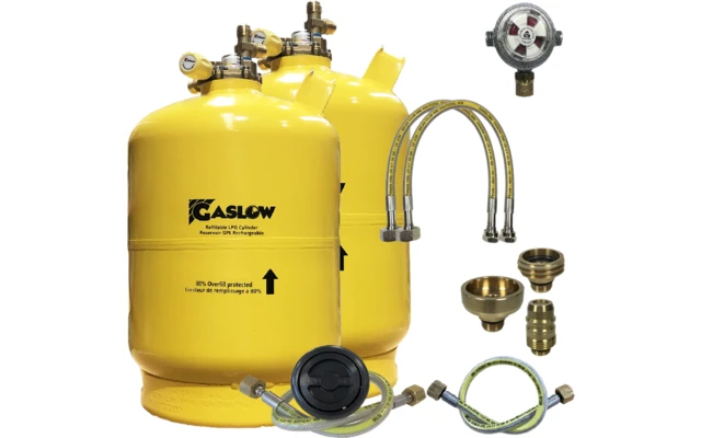 Gaslow LPG Doppelzylinder Kit Mit Einfüllstutzen 6 Kg Und 11 Kg 3 Gaslow LPG Doppelzylinder Kit Mit Einfüllstutzen 6 Kg Und 11 Kg