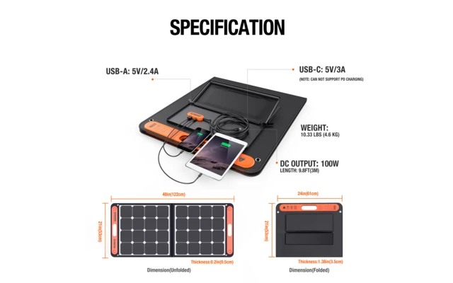 Jackery SolarSaga Faltbares Solarpanel 100 3 Jackery SolarSaga Faltbares Solarpanel 100