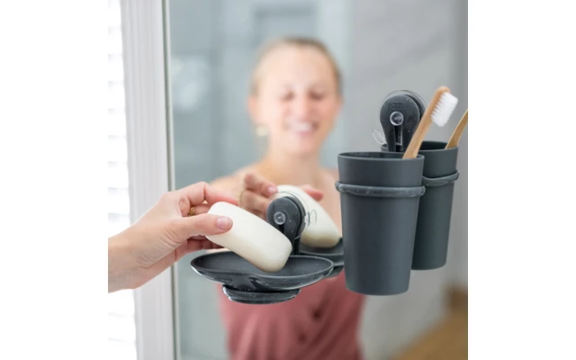 Koziol Loop Seifenschale Mit Saugnapf Ash Grey 4 Koziol Loop Seifenschale Mit Saugnapf Ash Grey – Bild 2