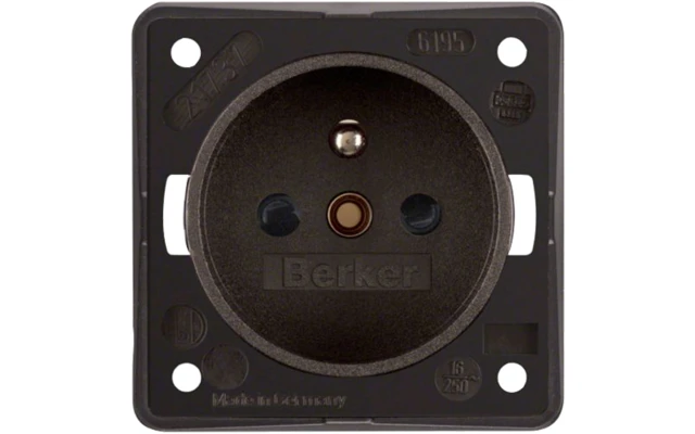 Berker Steckdose Frankreich - Grau Matt 4 Berker Steckdose Frankreich - Grau Matt – Bild 2