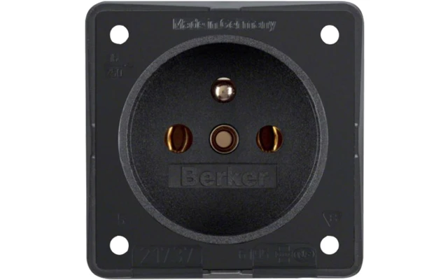 Berker Steckdose Frankreich - Grau Matt 5 Berker Steckdose Frankreich - Grau Matt – Bild 3